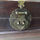 Vintage Wooden Treasure Chest Box Gothic Style With Metal 23x14