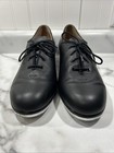 Bloch Black Leather  Jazz Oxford Tap Shoes Lace Up Ties 10 M Full Sole