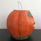 Vintage Halloween 1940s Paper Mache Pulp Jack-o-lantern Large Pumpkin   