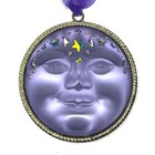 Kirks Folly Mystic Venus Seaview Moon Ornament Ooak Goldtone Purple Moon