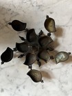 Antique Indian Brass Copper Kumkum Box Powder Tikka Box Peacock Finial Unique