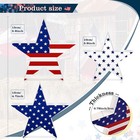 3 Pieces 4th Of July Wooden Star Signs 250th Anniversary Of Independence Patriot