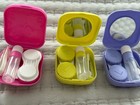 Contact Lens Case Storage Kit With Mirror Portable Soak Box Travel Lots Of 3