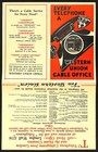 Every Telephone A Western Union Cable Office C1936 Adv  Folded Flyer Vgc Scarce