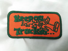 Keep On Truckin Patch Embroidered Sew-on Orange Green Vtg Truck Driver Military