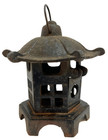 Vintage Heavy Cast Iron Japanese Pagoda Incense Burner Garden Lantern