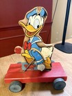 Vintage Fisher-price  432-532 Donald Duck Drum Major Pull Toy 1948-50
