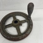 Vintage Industrial Cast Iron Valve  Hand Wheel 8    In Shaft Steam Punk