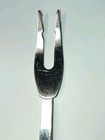 Vintage Heavy Stainless Steel 18 8 Two Prong Carving Fork Wood Handle 13 Inches 