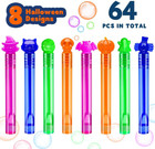 64pcs Halloween Bubble Wands Mini Bubbles Party Favors For Kids Halloween Party 