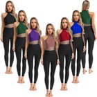Us Women Bodysuit Rompers Jumpsuit Costume Leotard Rhythmic Long Sleeve Ballet