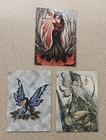 Amy Brown Galbreth Art Fairy Mermaid Post Cards 4 25 x6  Lot Unposted Vtg