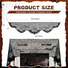 Halloween Cobweb Fireplace Scarf Mantle Scarf Spider Web Decorations Black Mantl