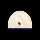 Nwt Ralph Lauren Baby Creme Polo Ski Bear Knit Beanie  Hat  Sz  9m 24m