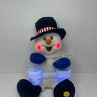 Fully Works Gemmy Animated Bongo Drum Playing Light-up Snowman Christmas Plush