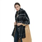 Women s Plaid Blanket Winter Scarf Warm Cozy Tartan Wrap Oversized Shawl Cape