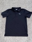 Puma Polo Shirt Boys Size Xl  18-20  Short Sleeve Black