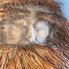 Chinese Carved Bamboo Root Mask