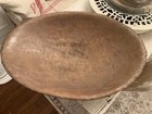 Antique Early 19th C   Primitive Wood Dough Bowl Trencher Hand Hewn Authentic 