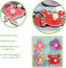 Wooden Peg Puzzles For Toddlers 1-3  Kids  Educational Preschool Peg Puzzle Toy 