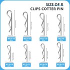 16 Sizes Cotter Pin Assortment Kit 304 Stainless Steel Hardware Cotter Pins S   