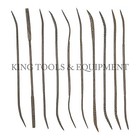 King 10pc 7  Rasp Cut Riffler File Set Double Ended Wood Metal Carving old Stock