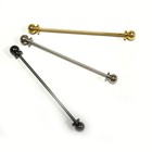 3pcs Men s Brass Ball Collar Tie Pins  Classic Shirt Collar Bar Tie Clips  For