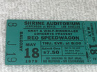Rainbow Reo Speedwagon Unused 1978 Ticket Ritchie Blackmore Ronnie James Dio Usa