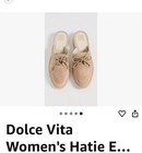 Dolce Vita Hatie Women s Suede Beige Pointed Toe Lace-up Mule Flats Us 9 0