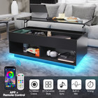 Lift Top Coffee Table With Hidden Compartment High Gloss Black Coffee Tables Led
