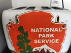 Vintage National Park Service Porcelain Sign Camping Hunting Us Forestry Service