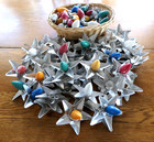 Lot 67 C9 Bulbs   58 Aluminum Reflectors Christmas Tested Work - 3 Swirl Vintage