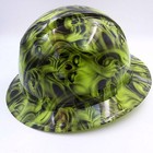 Hard Hat Full Brim Custom Hydro Dipped   Osha App Hear No See No Skulls