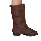Adult Unisex Brown Jedi Boots Halloween Costume Accessory For Cosplay   Dress-up