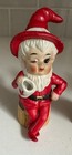 Vtg Santa Pixie Elf Elves Porcelain Christmas Gnome Figurines Set Of 3 Taiwan