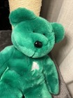 Vintage 1998 14  Ty Beanie Baby Buddy Erin The Green Irish Bear Shamrock St  Pat
