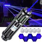 10watt Adjustable Blue Burning Laser Pointer Visible Dot Torch Light W  Battery