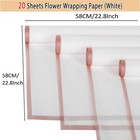 20 Sheets White Gold Frosted Flower Wrapping Paper Florist Bouquet Supplies
