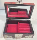 Korea Mother Of Pearl Abalone Inlay Jewelry Box Butterfly Latch