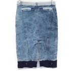 Elisa Cavaletti Daniela Dallavalle Blue Acid Wash Mixed Media Denim Skirt Size M