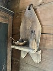 Very Old Primitive Wooden Shelf Early Cabin Goods Aafa