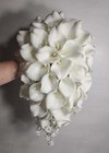 Ivory White Calla Lily Bridal Wedding Bouquet Accessories
