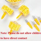 24 Pack Stainless Steel Corn Holders - On The 2 36 Inch  24 Pcs   Yellow