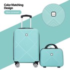 2 Piece Luggage Set Hardside Spinner Wheels Carry On Suitcase Light Blue