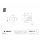 Hex Drive Threaded Insert  No  10-24 Int Thrd Sz  25 64 In L  3 8 In Dia   Zinc