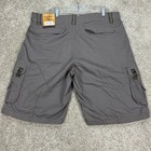 Old Mill Mens Cargo Shorts Size 38 Cotton Gray Rip-stop Charcoal Casual Outdoor