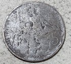 France          Five  5  Centimes Coin 1900