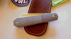 Jack Wolf Midni01 Midnight Jack Manual Folding Knife Green Canvas Micarta Belkin