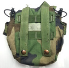 Us Military 1 Qt Army Molle Woodland Camo Utility Canteen Cover Pouch Used