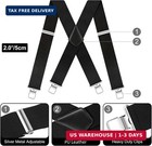 Men s Suspenders Heavy Duty Suspenders For Men Braces 2 Inch Wide Clips High Ela